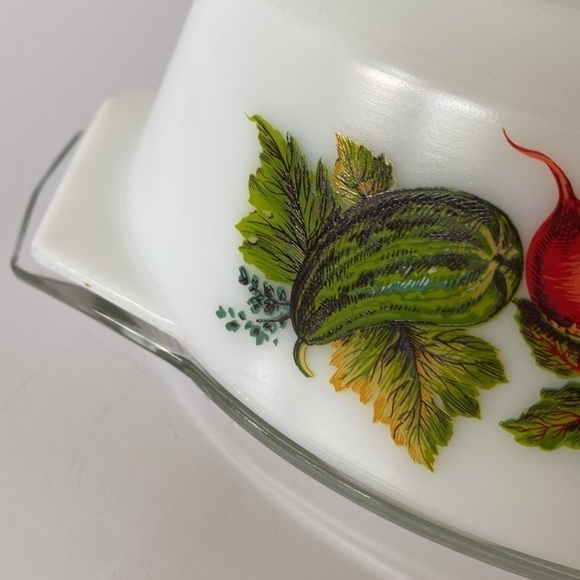 Vintage Retro Tuscany Market Garden JAJ Pyrex Casserole Dish Tureen & Lid - Picture 9 of 11